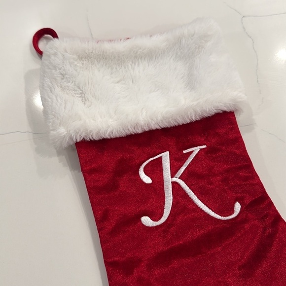 Monogram “K” Christmas Stocking - Picture 2 of 12